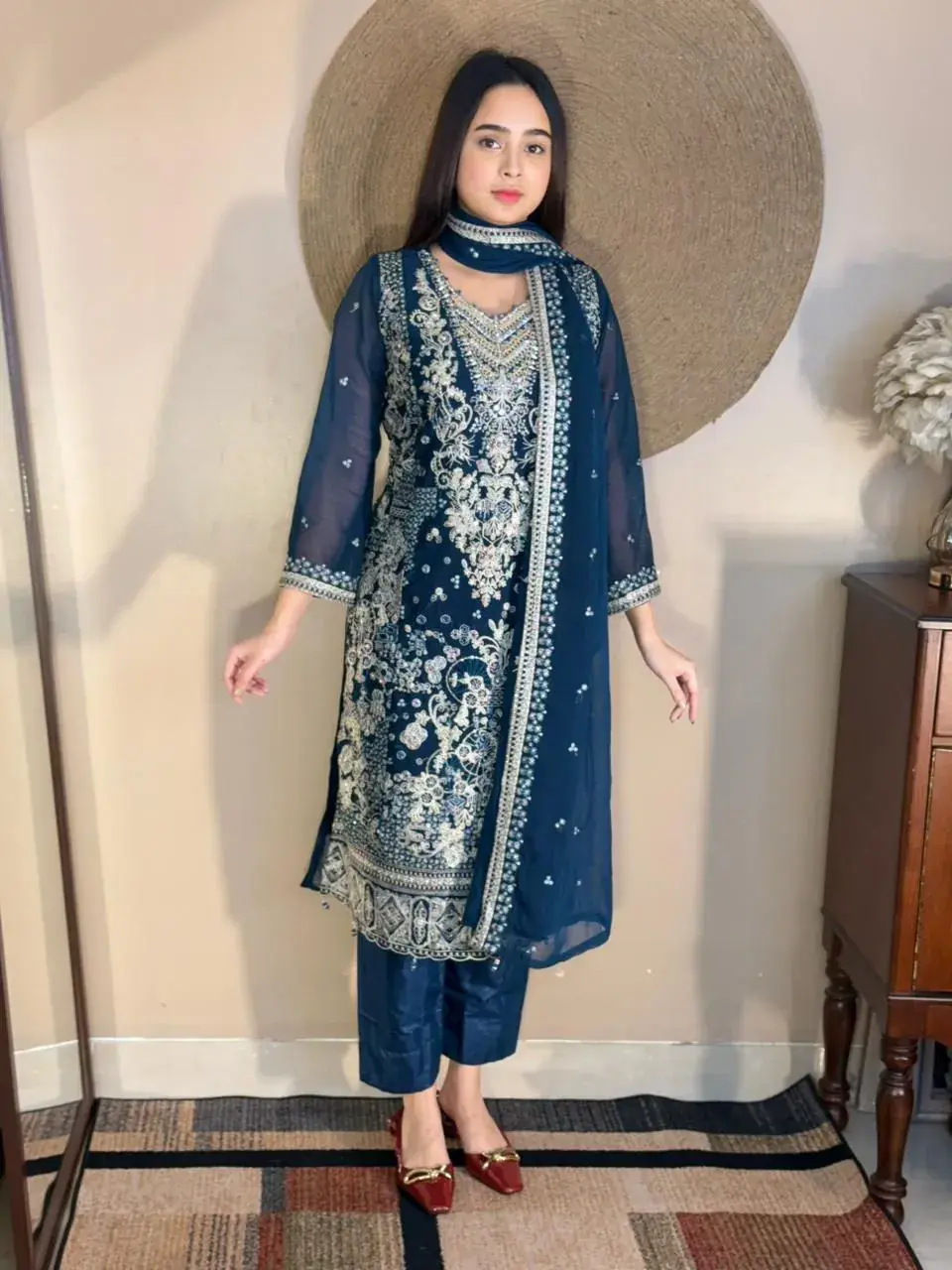 Georgette 4 Pices Unstitched Dress view 2